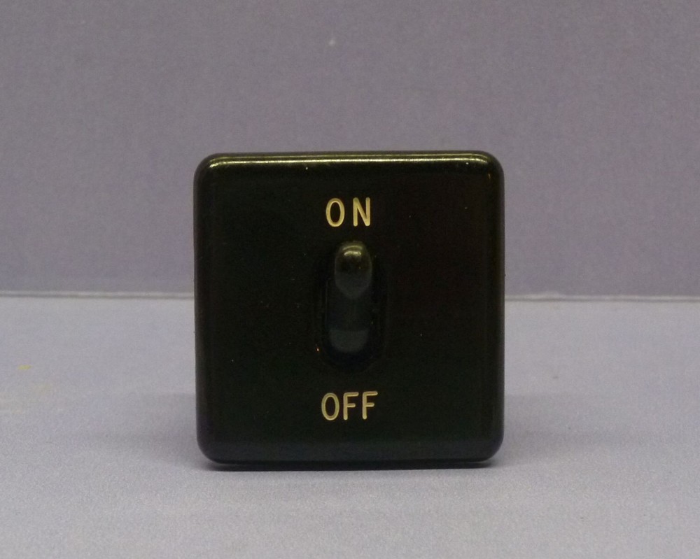 Vintage Leviton Bakelite Double-Pole DPST Snap-in Wall Panel Toggle Switch 15A