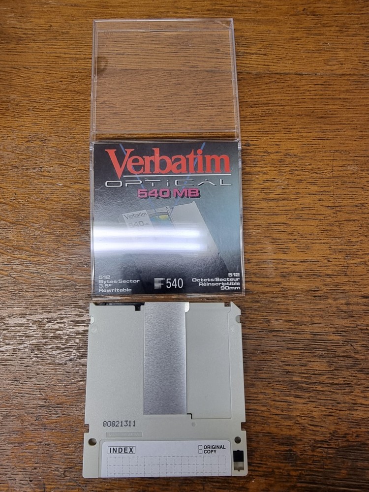 540 MB Magneto optical disc Verbatim