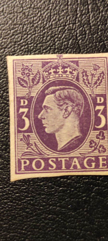 Extremely Rare 3D Definitives Imperforate, Mint Stamp. King George VI