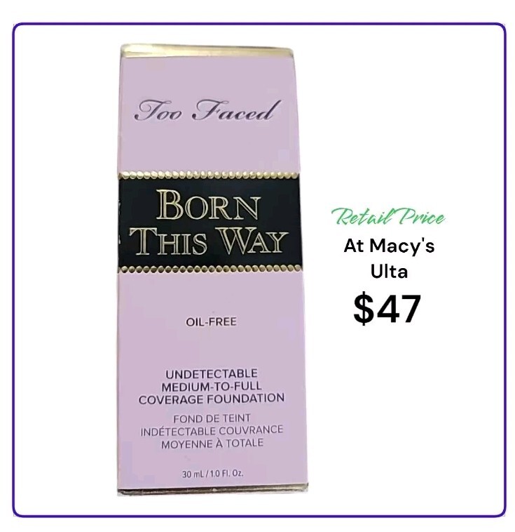 Too Faced Born This Way Undetectable Coverage Cocoa Medium-to-full Foundation