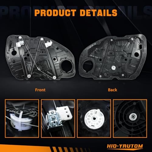 82481-D4000 Front Right Passenger Side Power Window Regulator with Panel