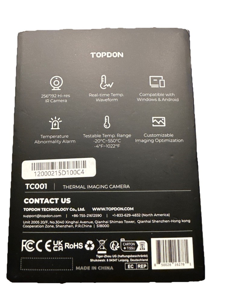 TOPDON TCView USB Type-C Thermal Imaging Camera Accessory for USB Type-C Devices
