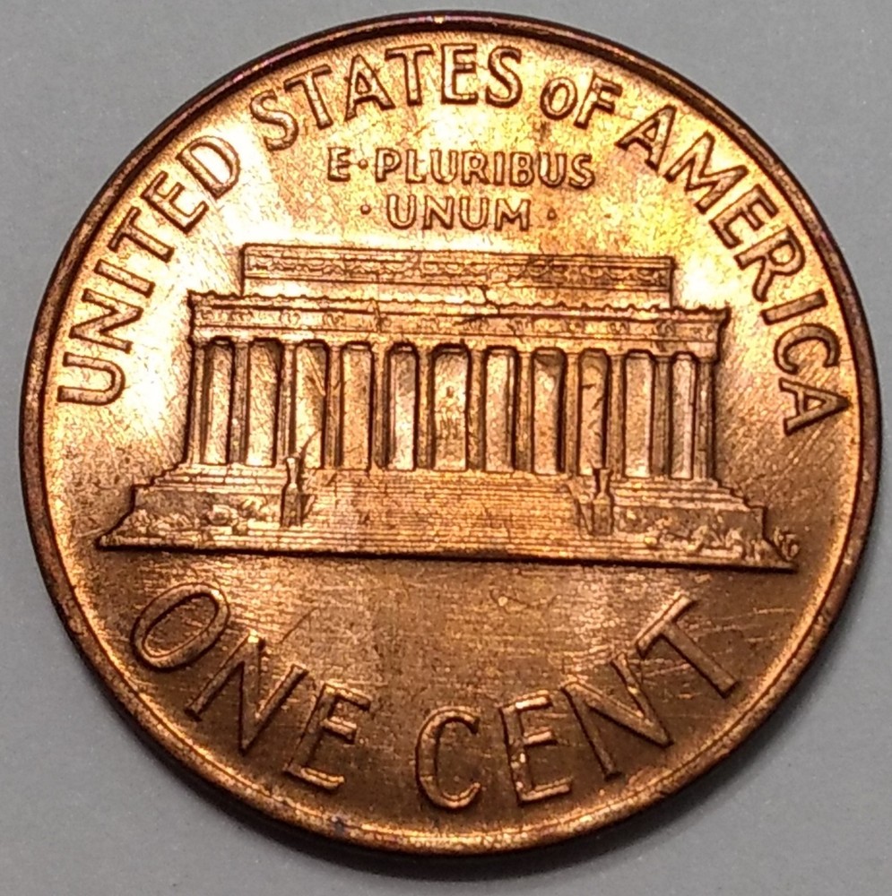 1968-D Mint State Lincoln Cent ~ RB ` Toned