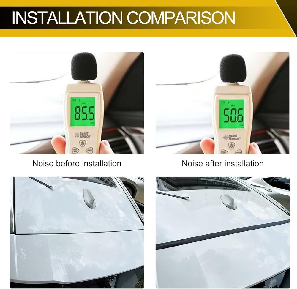 Car Front Rear Windshield Rubber Seal Kit