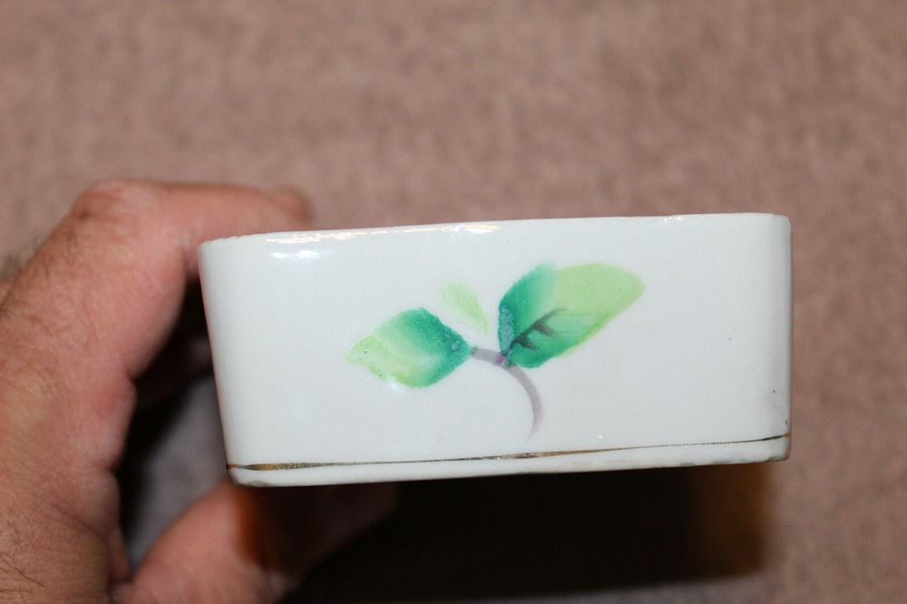 Original WW2 U.S. Occupied Japan Ceramic Three Piece Cigarette Box & Ashtray Set