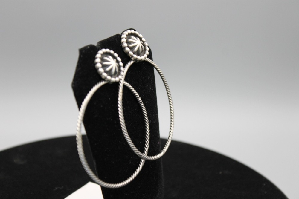 Sterling Silver Power Hoop Earrings