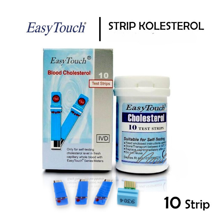 ORIGINAL Easy Touch Test Strips For Cholesterol Level Check - 10 Test Strips