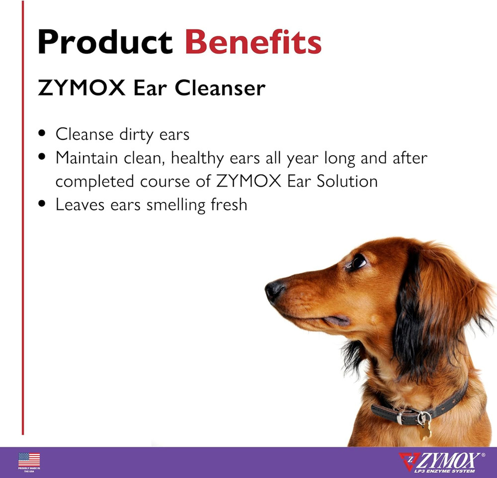 Ear Cleanser Solution for Dogs and Cats, 4Oz