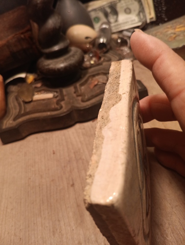 Antique Small Pottery Tile