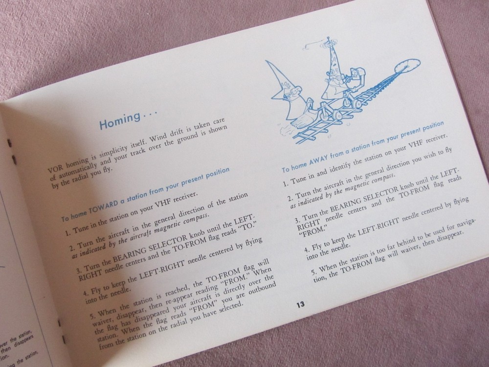 1960s How to Fly New VOR Navigation Aid Lear Booklet Primer Airplane Lear Models