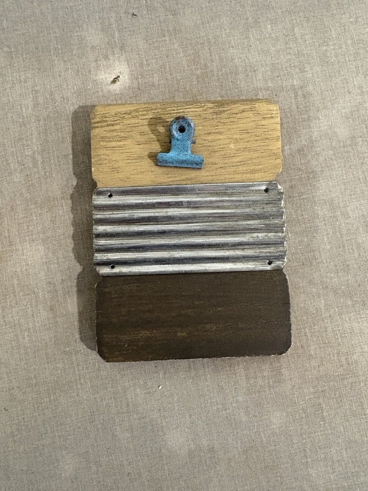 Rustic Tabletop Menu Holder & Bill Presenter - Industrial Mini Clipboard Stand