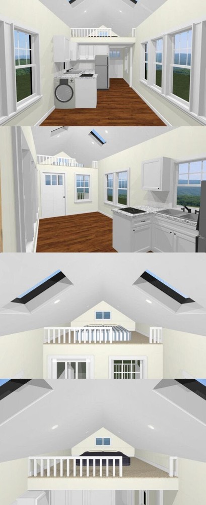 10x28 Tiny House -- 466 sq ft -- PDF Floor Plan -- Model 4A