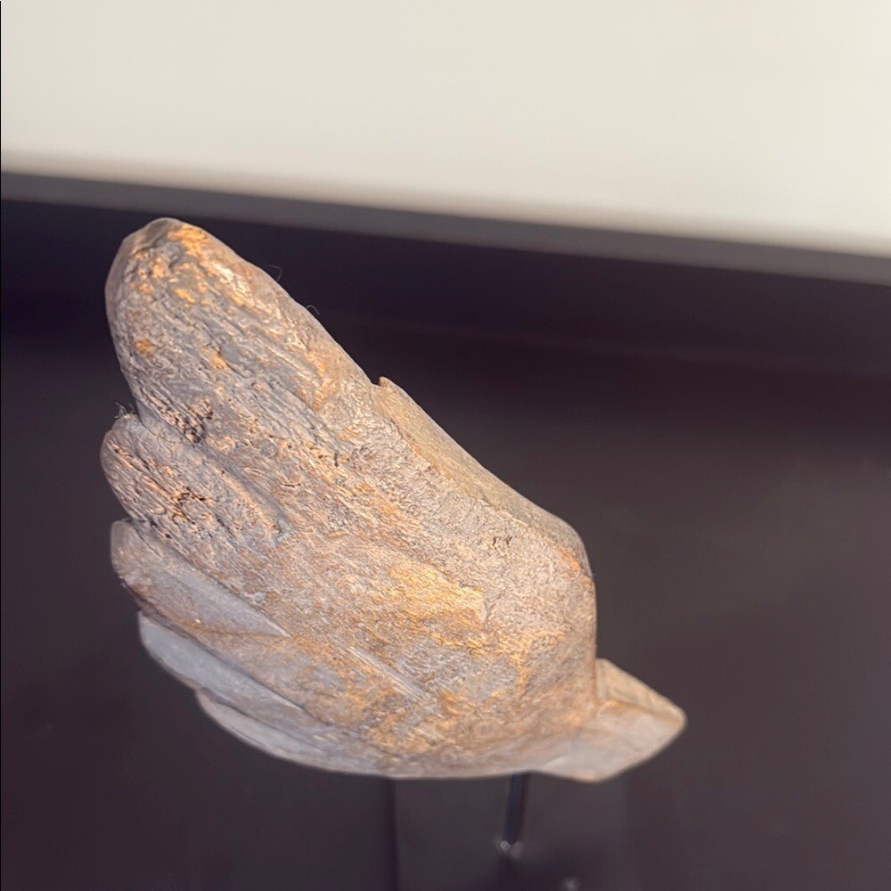 Hand Carved Wood Angle Wing Sculpture