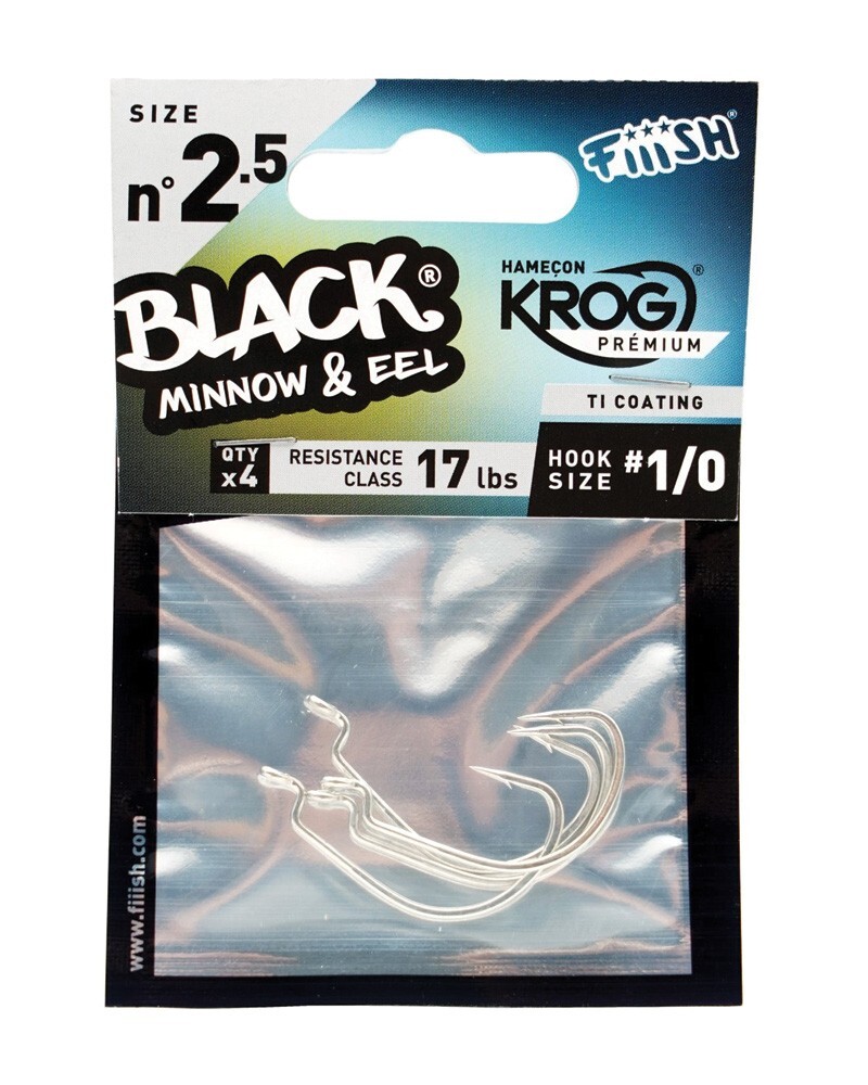 Ami Black Minnow Krog Hook 10.5cm Fish