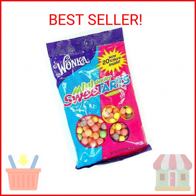 SweeTarts Mini Chewy Candy, Mixed Fruit 6oz, 2-pack