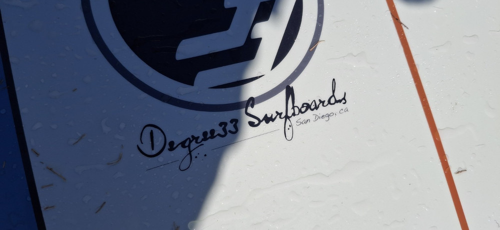Blue & White Surfboard for Pickup