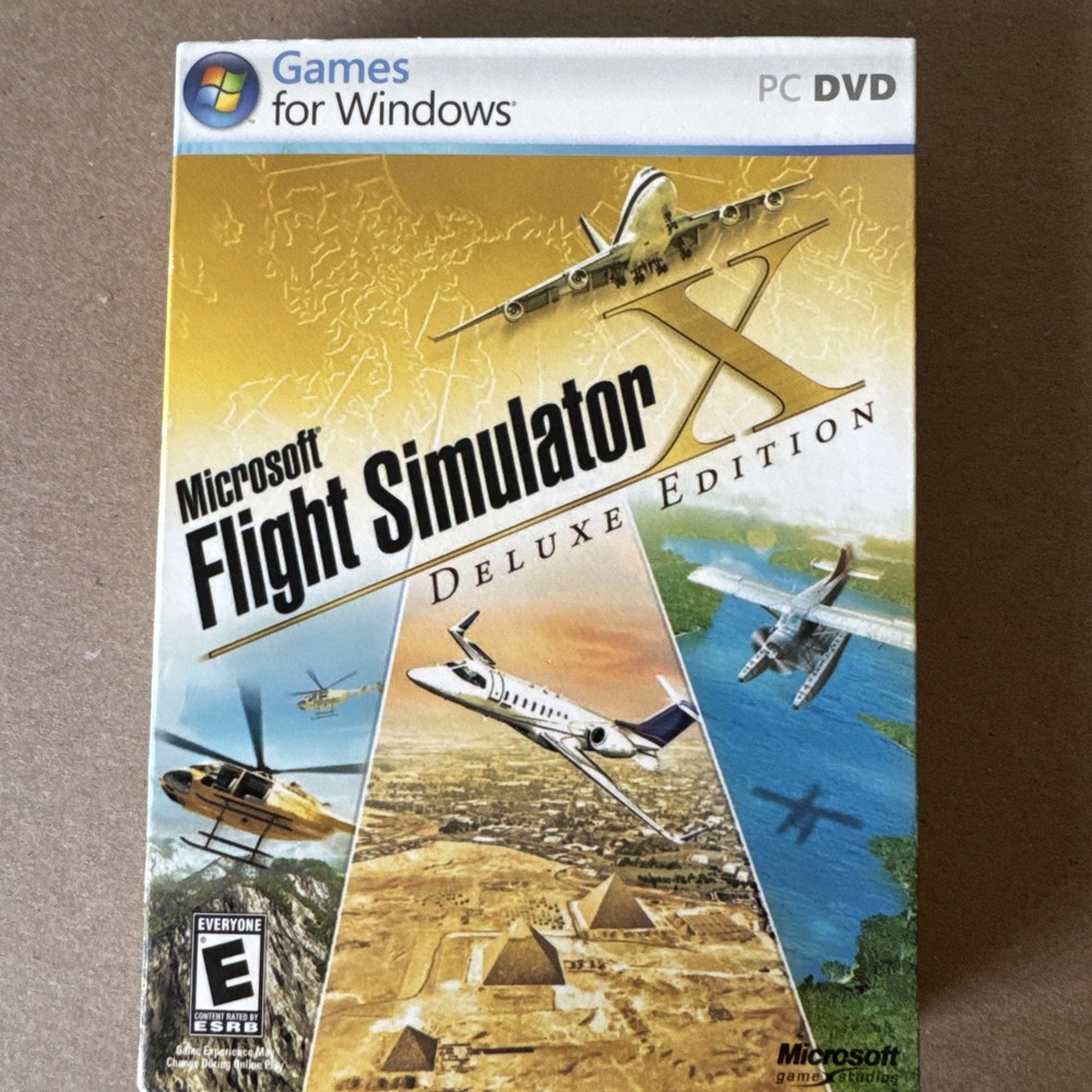 Microsoft 2006 Flight Simulator X Deluxe Edition PC Two DVD's Game Windows