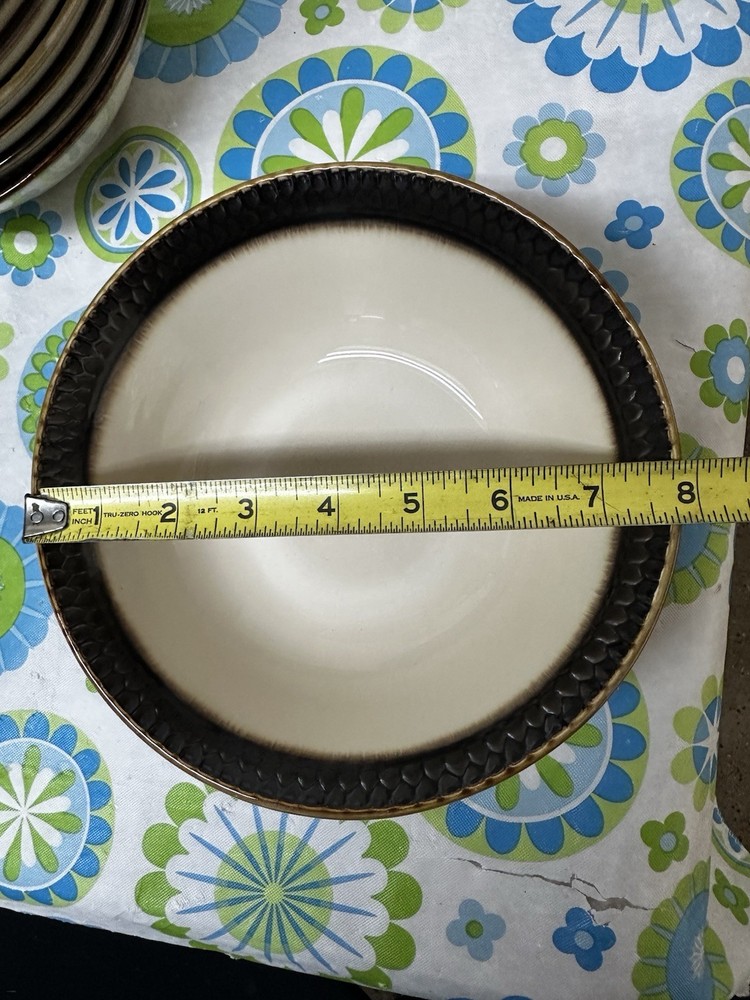 Crate & Barrel 'SCAVO' Pattern Soup/Salad Bowls