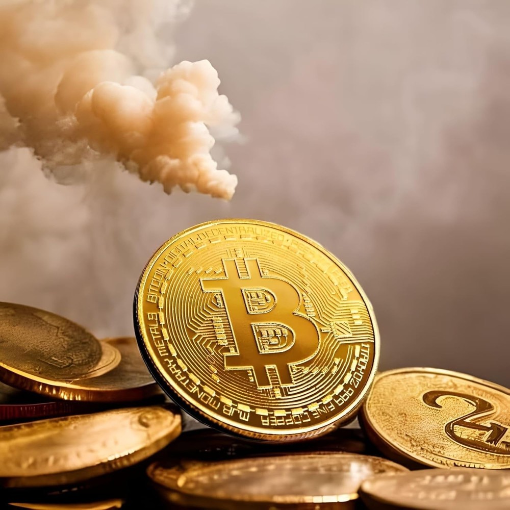 Bitcoin Coin - Commemorative BTC Coins Plus Clear Protective Case, Physical B...