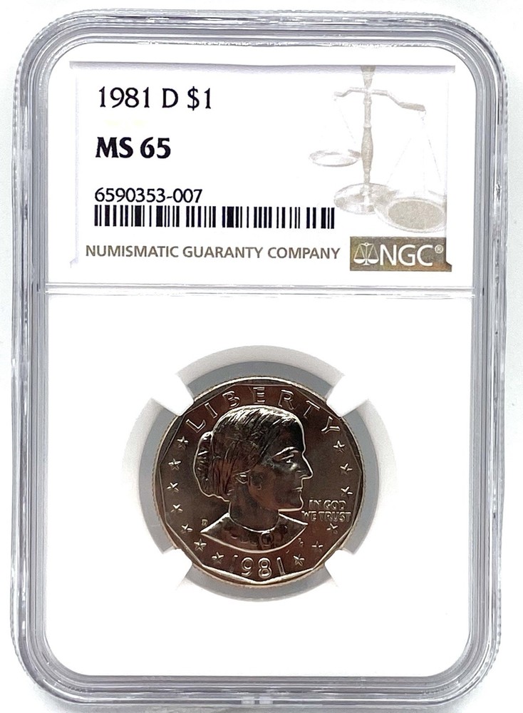 1981-D Susan B Anthony One Dollar NGC MS 65