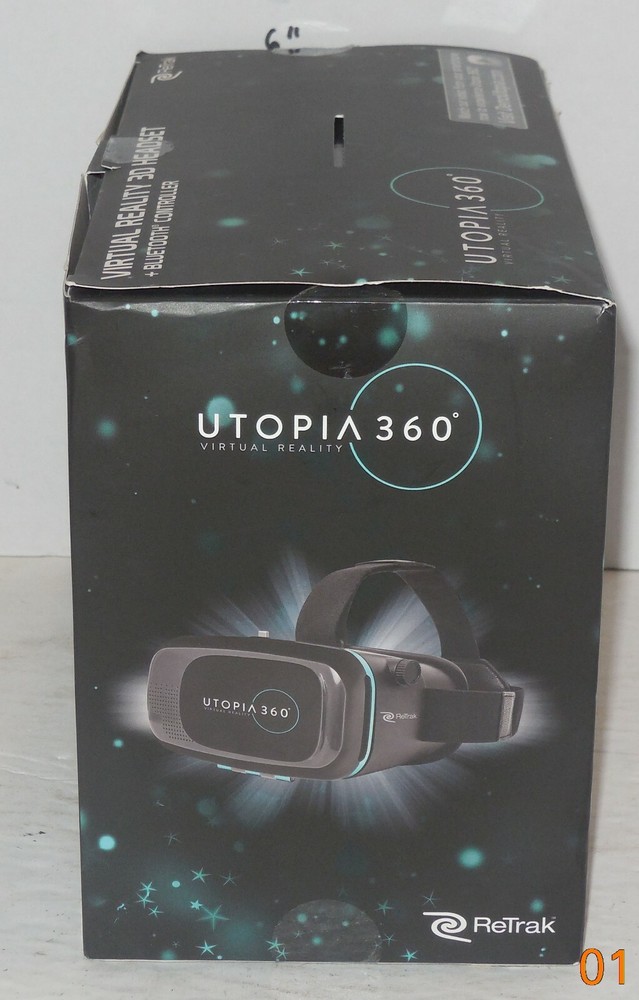 Retrak Utopia 360 VR Goggles Virtual & Augmented Reality Headset iPhone Android