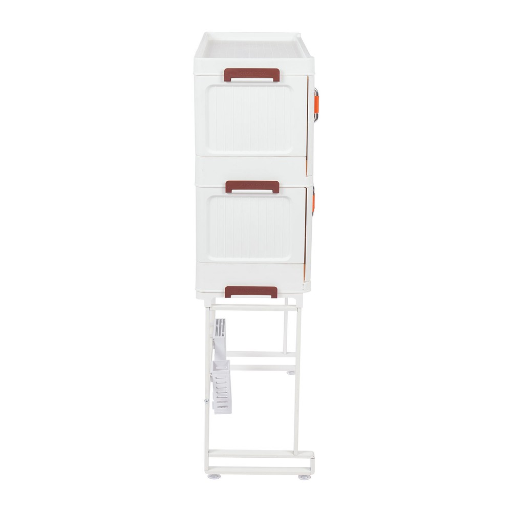 2-Layers Standing Kitchen Shelf Kitchen Cabinet Standing Storage Shelf White
