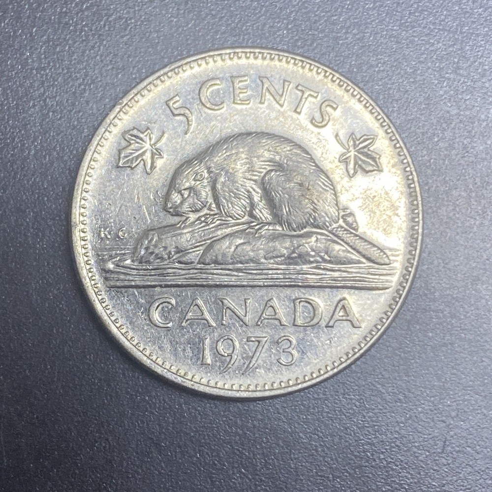 1973 Canada 5 Cents Good Condition Coin