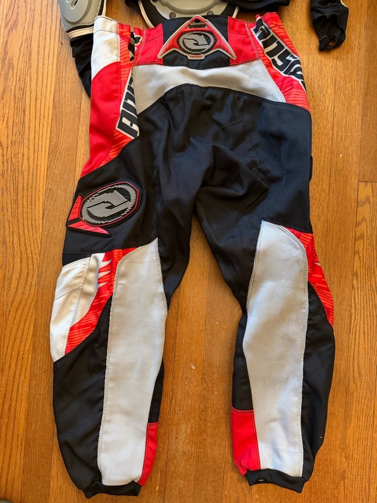 SixSixOne Compression Jacket Red White Large Suit Pants Armor Motorcycle 32
