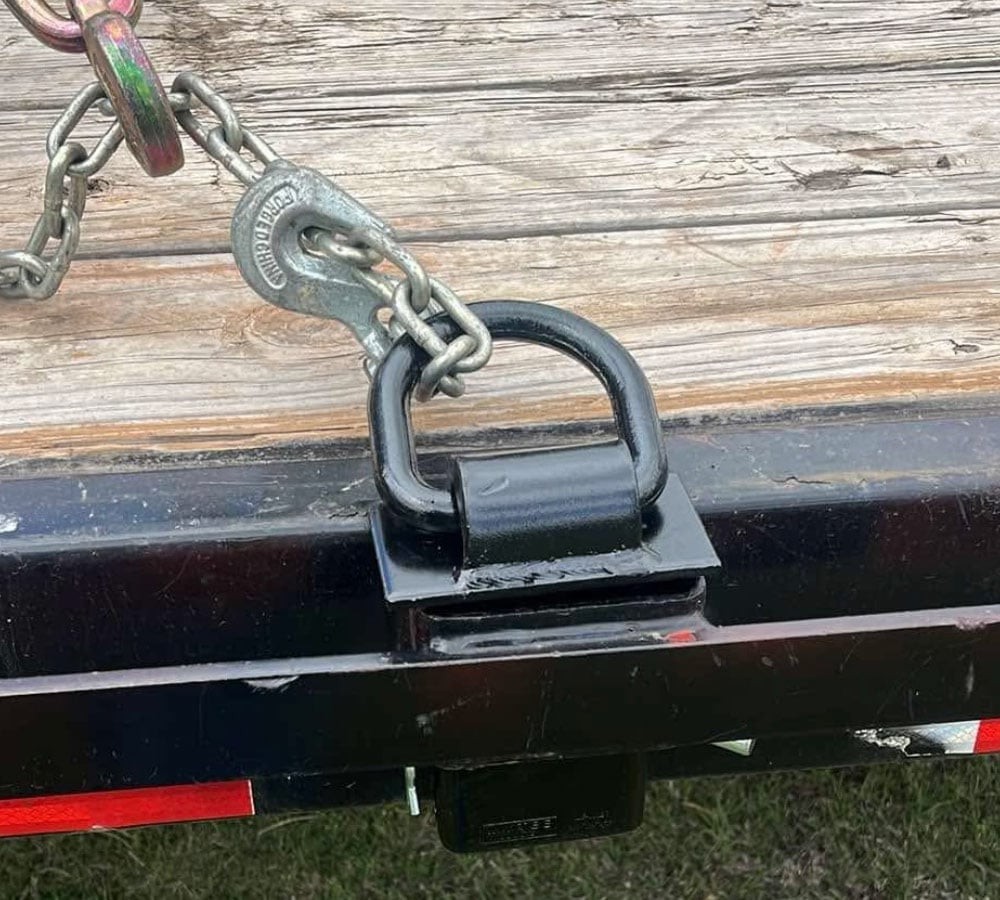 (4 Pack) Heavy Duty Adjustable Trailer Stake Pocket D-Ring 5400 Lbs Load Limit