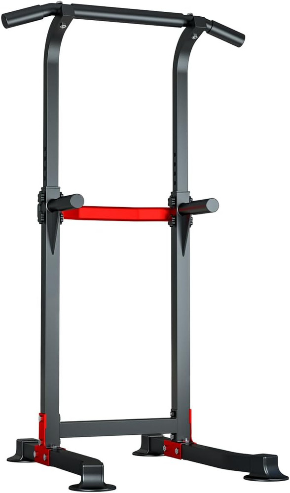 Adjustable Bench Power Tower Dip Station Pull up Bar Strength Training Workout
