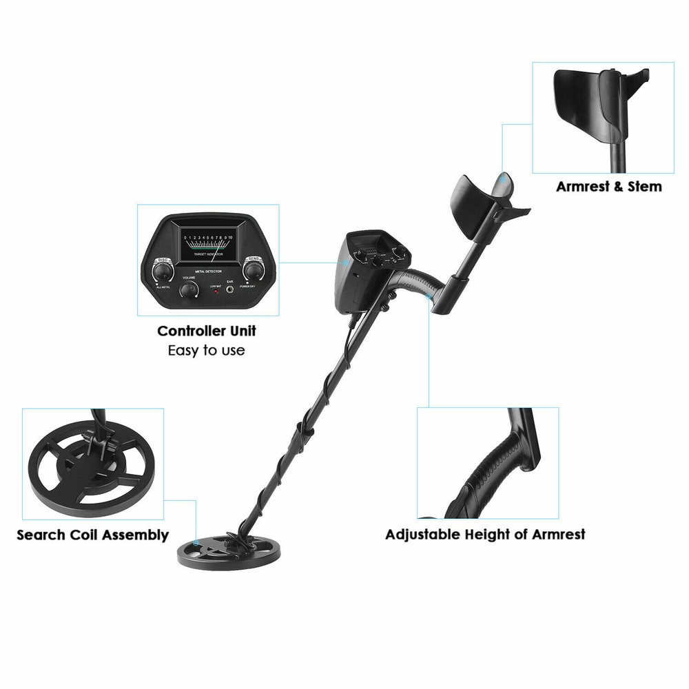 LCD Metal Detectors Waterproof Gold Digger Deep Sensitive Hunter Coil Searcher