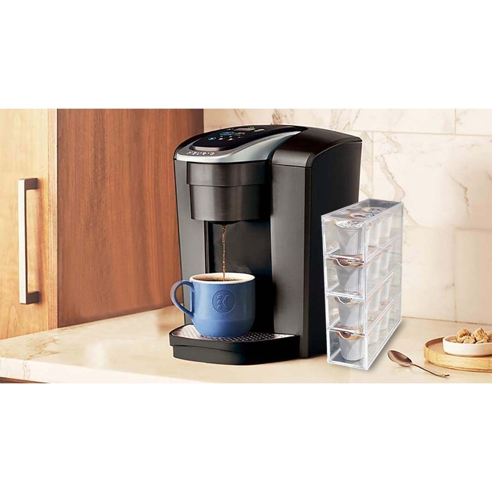Stackable Acrylic K-Cup Coffee Pod Drawer Display Case - Vertical or Horizontal