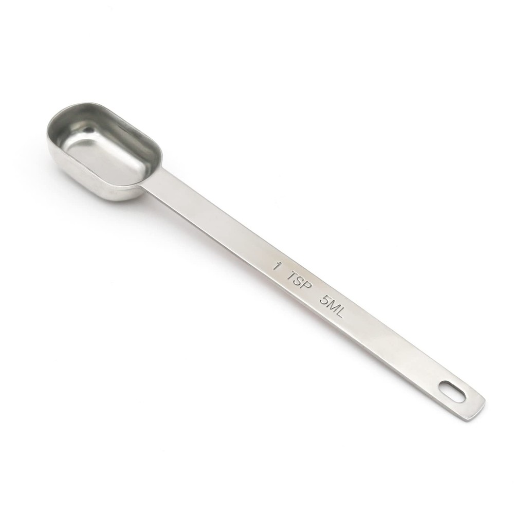 Single 1tsp Measuring Spoon lbs 5ml Stainless Steel lbs Long Handle lbs Silver
