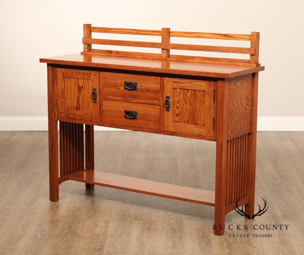 Mission Style Custom Quality Solid Oak Sideboard