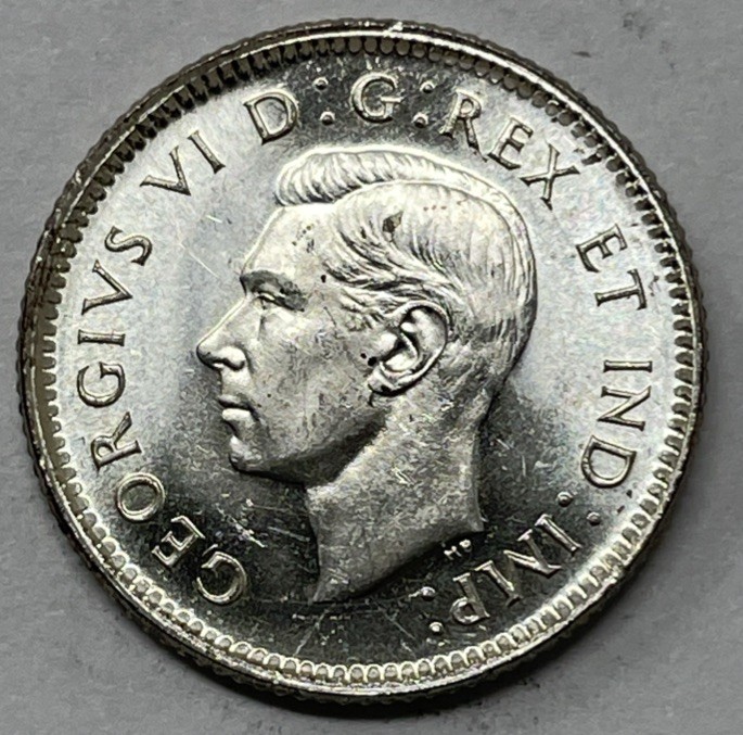 1947 Maple Leaf Canada 10 Cent, MS-63 Condition. C-2896