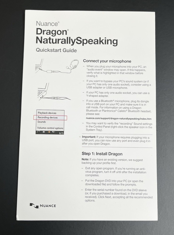 Nuance Dragon NaturallySpeaking Home 13 Speech Recognition Software *OPEN BOX*