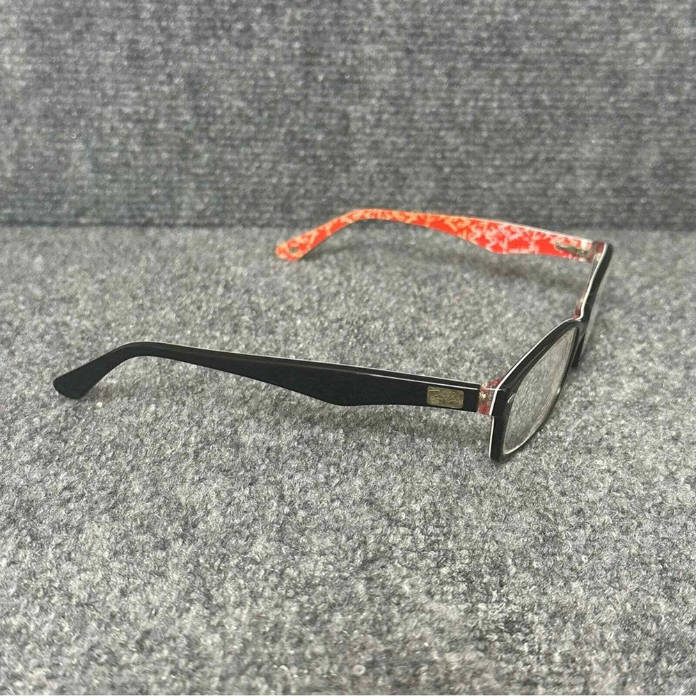 Ray-Ban Highstreet 5206 eyeglass frames case rectangle flex hinges black red