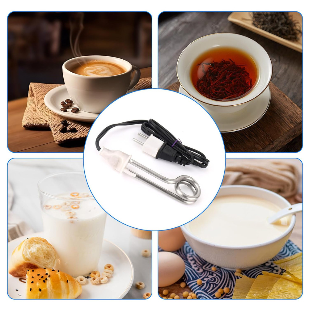 Immersion Water Heater 300W Electric Camping Accessories ，120/240V Dual Voltage