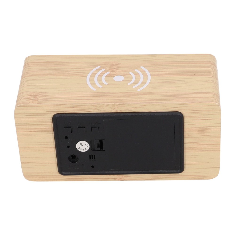 Clock Home D??cor Office Decor Temp Wireless Charging 12/24 Hour Switch