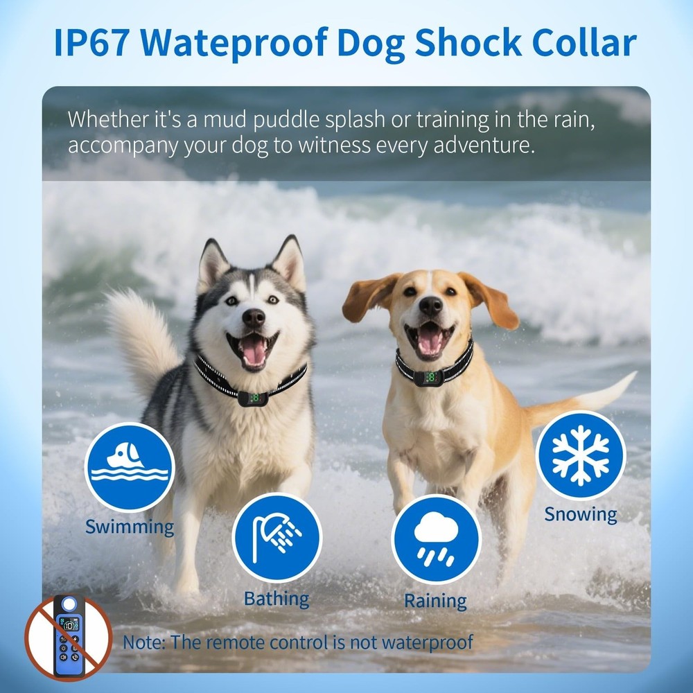 Dog Training Collar with 4 Training Modes, 4900Ft Remote Electronic Dog Shock...