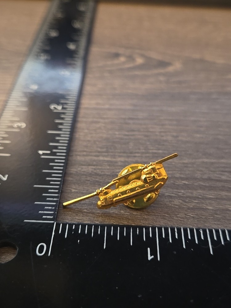 Gold Tone Military Helicopter Pin i6