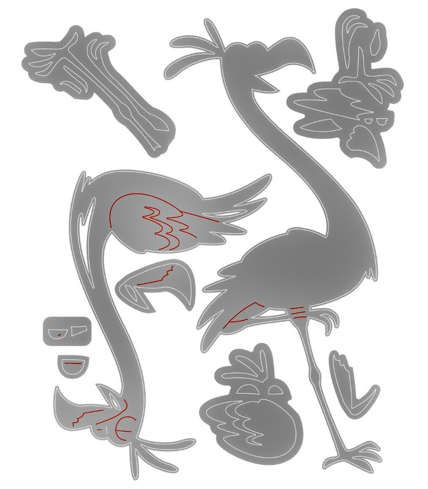 Sizzix Thinlits 9pc set - Gladys Colorize #665851 Retail $24.99 design Tim Holtz