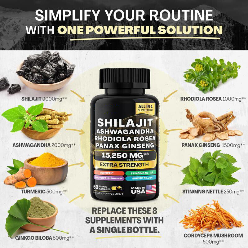 2 Pack Dynamic Vitality Bundle - Sea Moss Multivitamin & Shilajit Power Combo US
