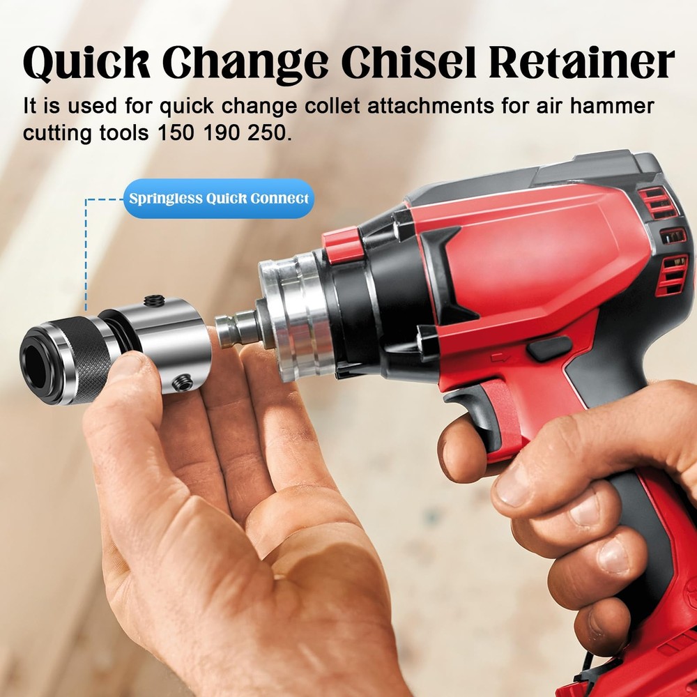 2 Pack Quick Change Chisel Retainer for Air Hammer Socket Adapter, Air Hammer Qu