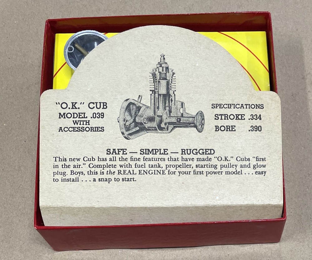 O.K. CUB MODEL ENGINE - OK .039 - NEW - Vintage