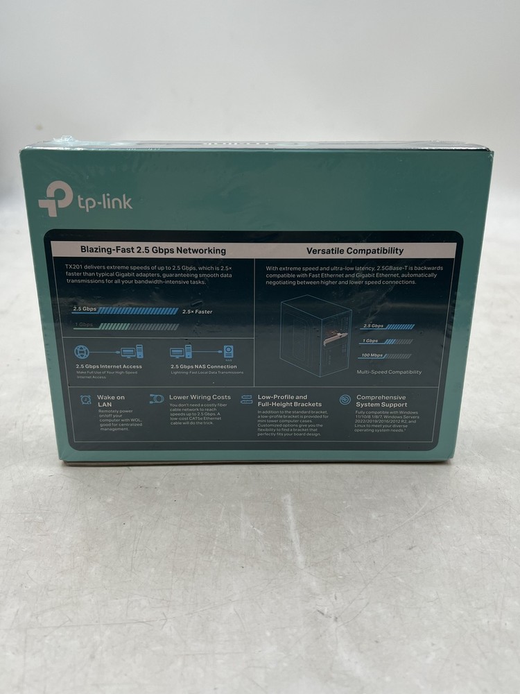 TP Link TX201 2.5Gbps PCIe Network Card Ethernet Adapter for Windows Linux