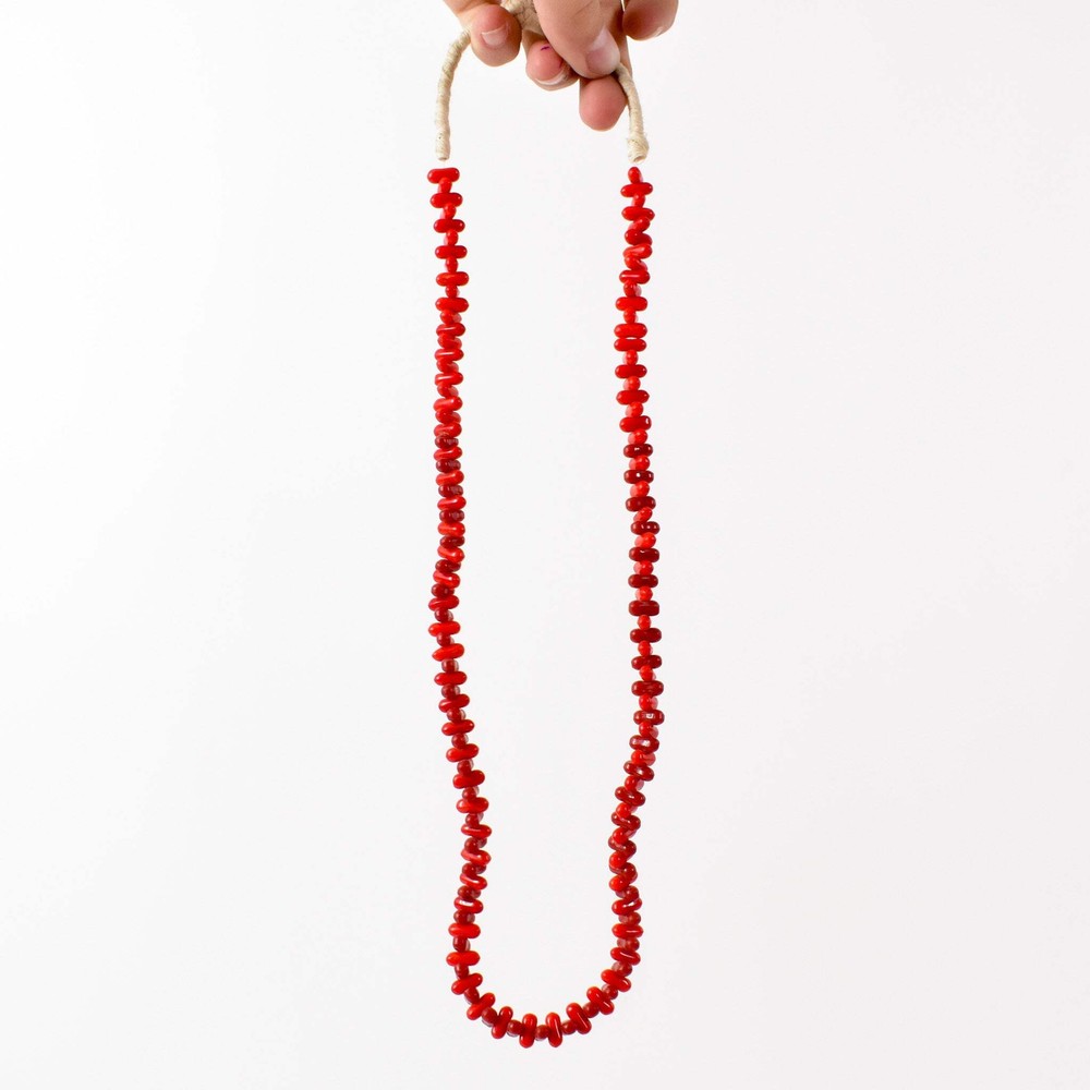 Dog Bone Bohemian Red Trade Beads