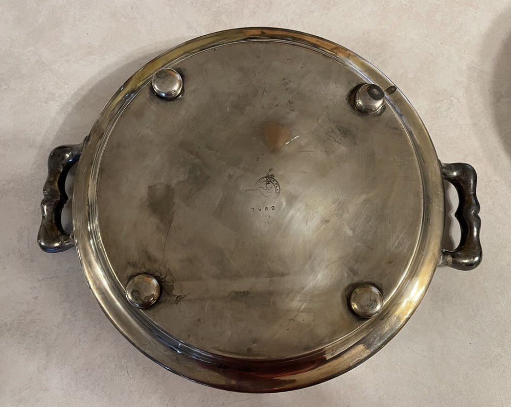 Antique Silver bowl With Handles And Lid
