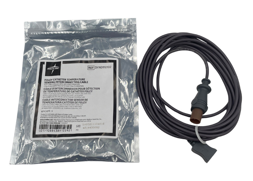 TEMPERATURE-SENSING CABLES WITH PHILIPS ADAPTER 12-FT Medline