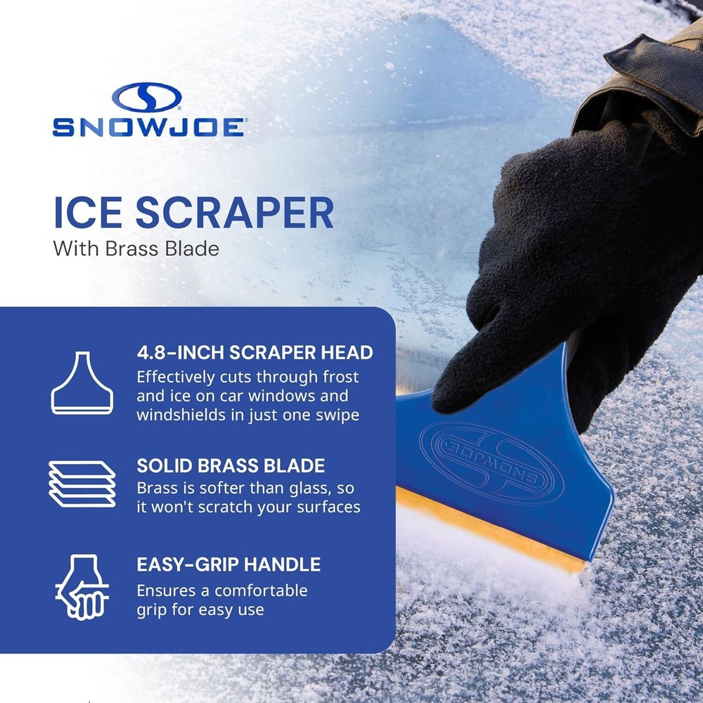Scratch-Safe Brass Ice & Frost Scraper - Compact & Portable Winter Essential